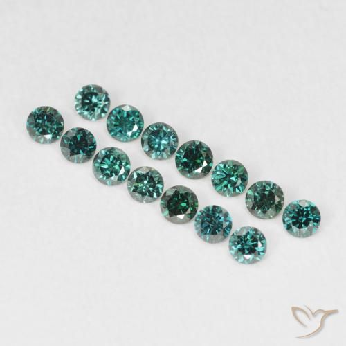 0.03ct طبيعي أخضر الماس, دائري, VVS-VS