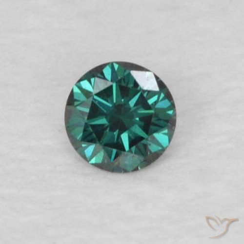 0.03ct طبيعي أخضر الماس, دائري, VVS
