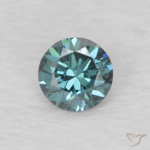 0.05ct طبيعي أزرق الماس, دائري, VVS