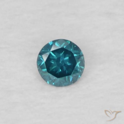0.03ct طبيعي أزرق الماس, دائري, VVS