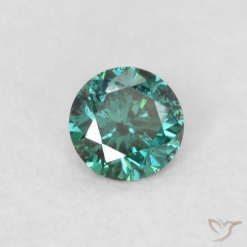 0.03ct طبيعي أخضر الماس, دائري, VVS-VS