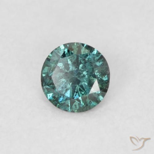0.08ct طبيعي أخضر الماس, دائري, VVS-VS