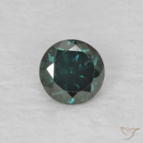 0.05ct طبيعي أخضر الماس, دائري, VVS