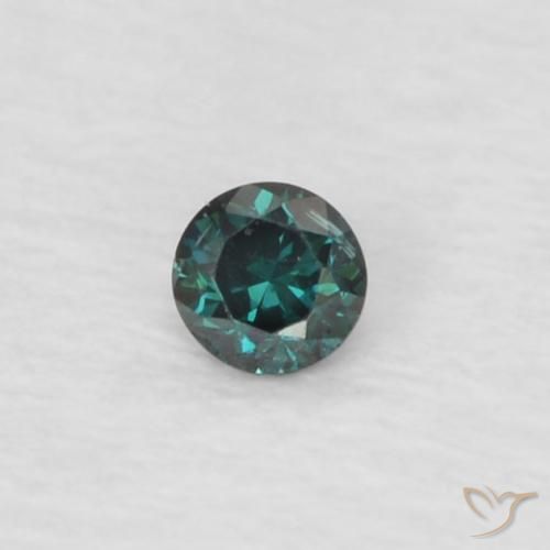 0.03ct طبيعي أخضر الماس, دائري, VVS-VS