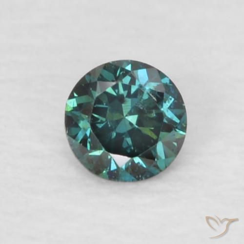 0.06ct طبيعي أخضر الماس, دائري, VVS-VS