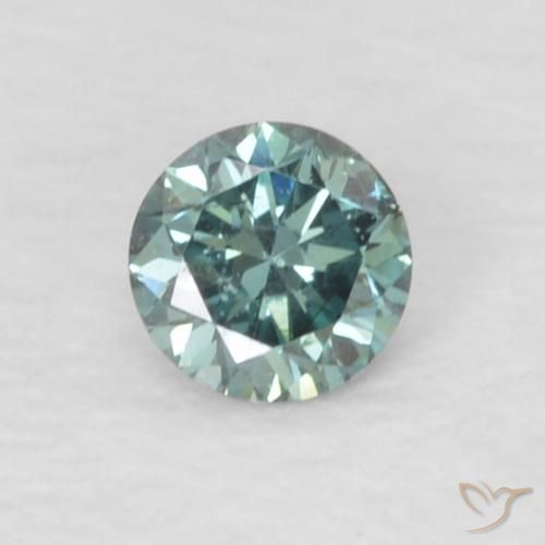 0.06ct طبيعي أخضر الماس, دائري, VVS-VS