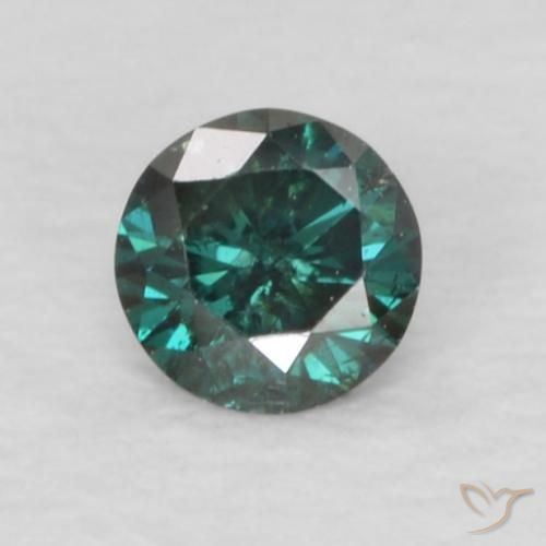 0.08ct طبيعي أخضر الماس, دائري, VVS-VS