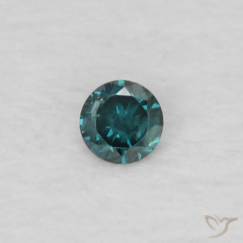 0.02ct طبيعي أخضر الماس, دائري, قليلا جدا, Photo A