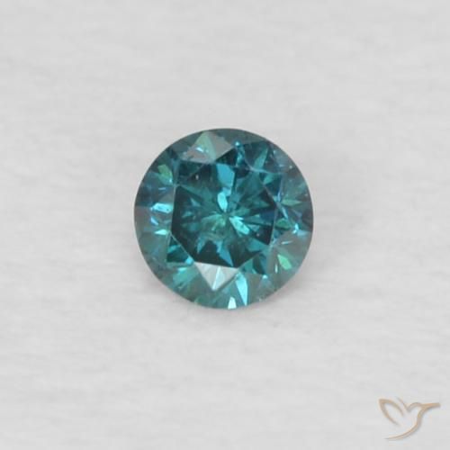 0.03ct طبيعي أزرق الماس, دائري, قليلا جدا