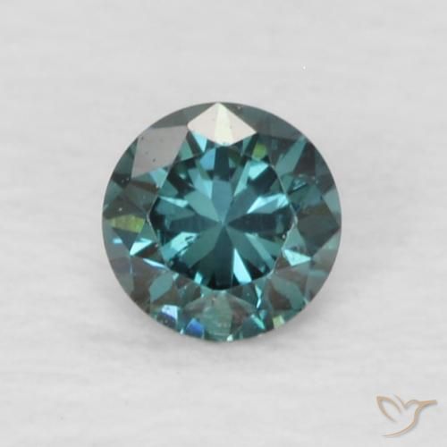 0.08ct طبيعي أخضر الماس, دائري, VVS-VS