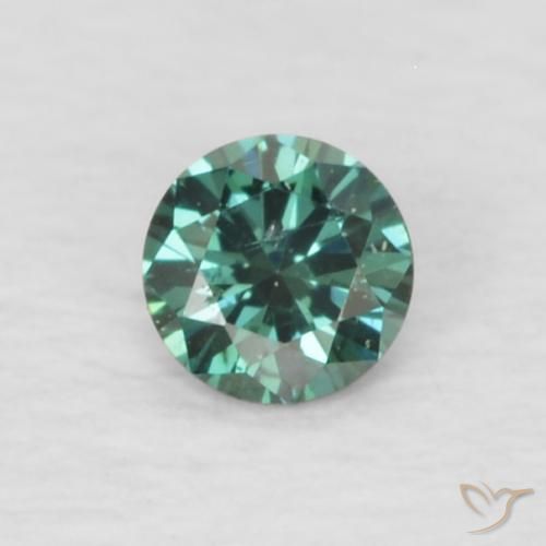 0.05ct طبيعي أخضر الماس, دائري, VVS-VS