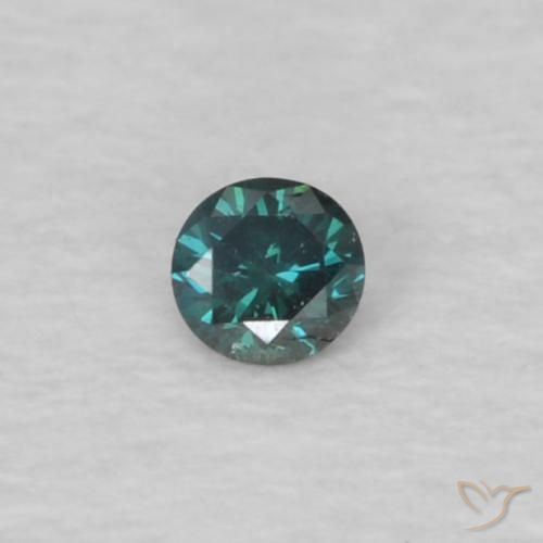 0.03ct طبيعي أخضر الماس, دائري, VVS