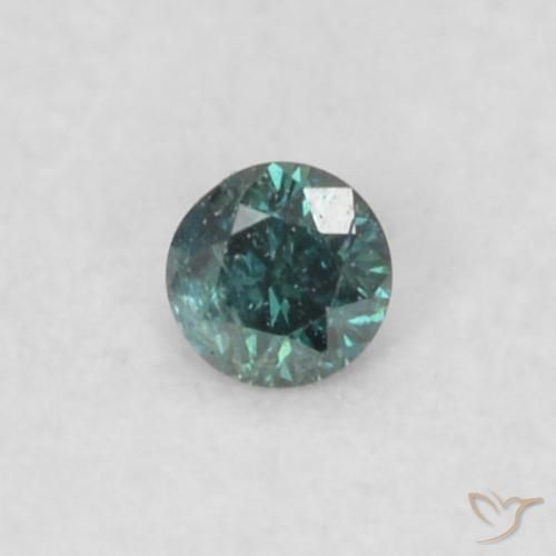 0.02ct طبيعي أخضر الماس, دائري, SI