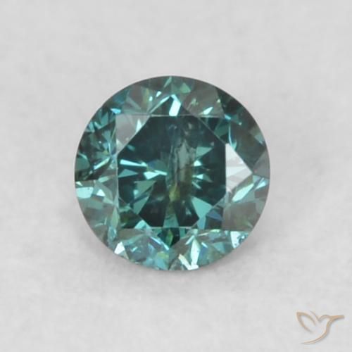 0.06ct طبيعي أخضر الماس, دائري, SI