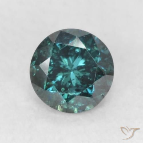 0.12ct طبيعي أزرق الماس, دائري, SI