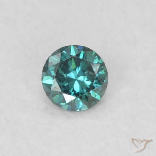 0.02ct طبيعي أزرق الماس, دائري, قليلا جدا