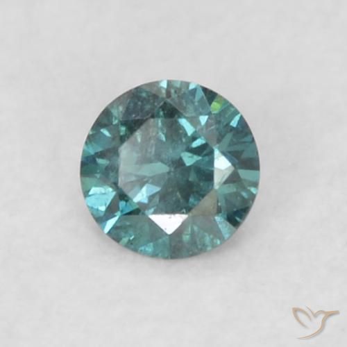 0.02ct طبيعي أزرق الماس, دائري, قليلا جدا