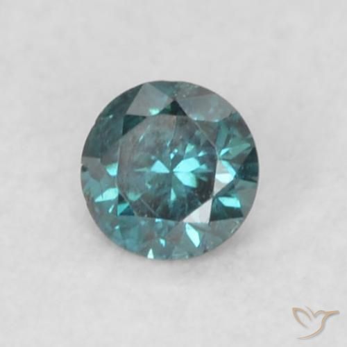 0.02ct طبيعي أزرق الماس, دائري, قليلا جدا
