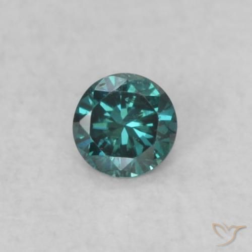 0.03ct طبيعي أزرق الماس, دائري, قليلا جدا
