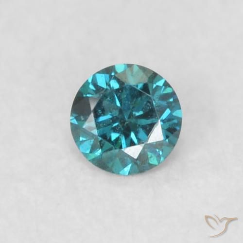 0.05ct طبيعي أزرق الماس, دائري, قليلا جدا