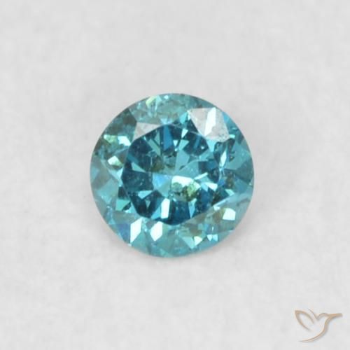 0.05ct طبيعي أزرق الماس, دائري, قليلا جدا