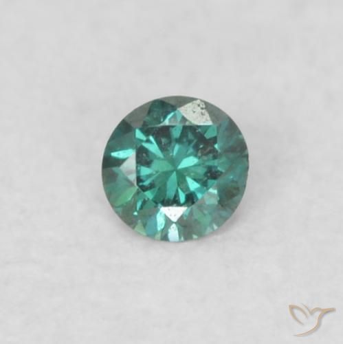 0.03ct طبيعي أخضر الماس, دائري, VVS-VS