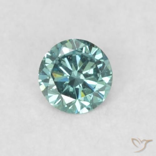 0.05ct طبيعي أزرق الماس, دائري, VVS-VS