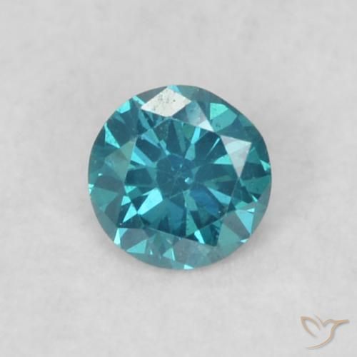 0.07ct طبيعي أزرق الماس, دائري, VVS-VS