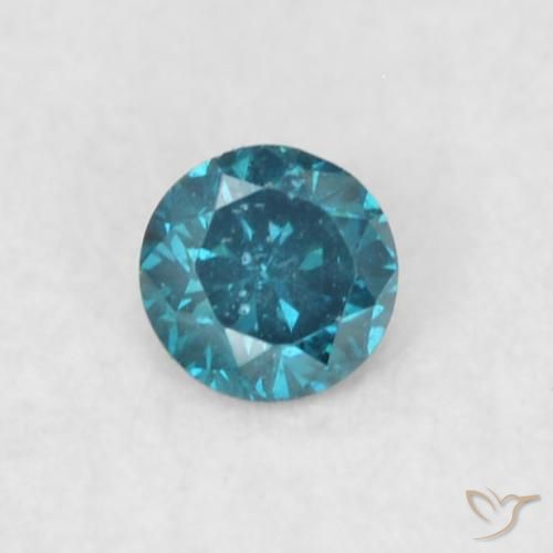 0.06ct طبيعي أزرق الماس, دائري, قليلا جدا