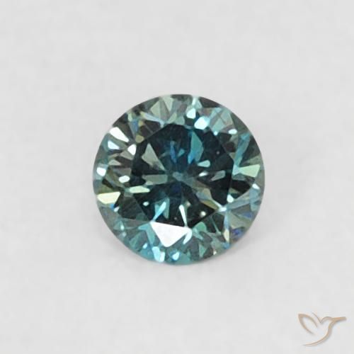 0.04ct طبيعي أخضر الماس, دائري, VVS-VS