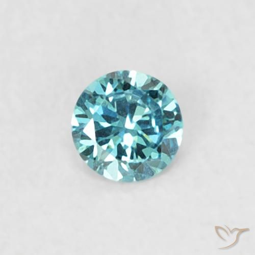 0.05ct طبيعي أزرق الماس, دائري, VVS-VS