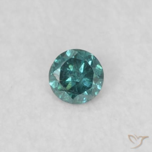 0.02ct طبيعي أزرق الماس, دائري, SI