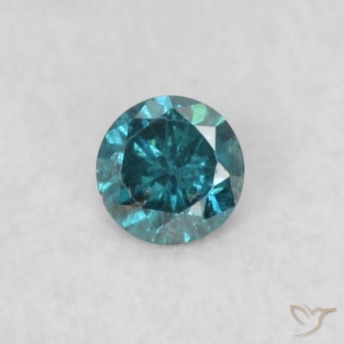 0.03ct طبيعي أزرق الماس, دائري, SI
