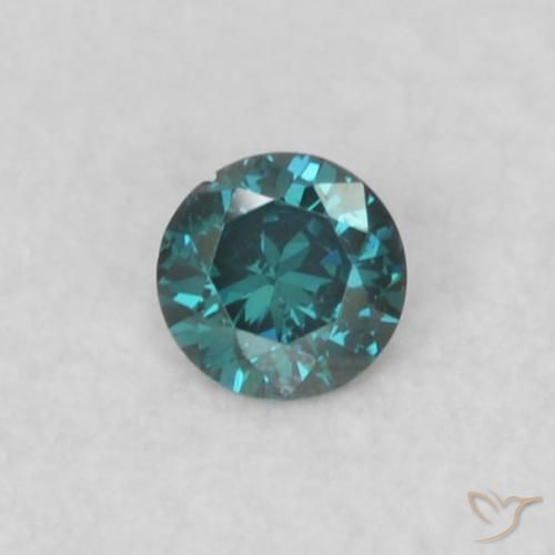 0.03ct طبيعي أزرق الماس, دائري, SI