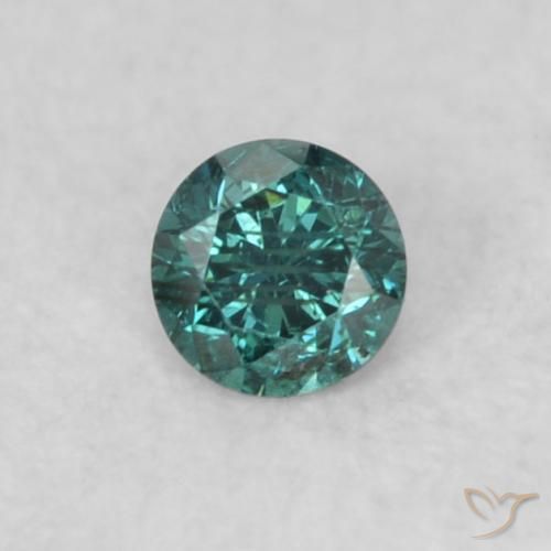 0.05ct طبيعي أخضر الماس, دائري, SI