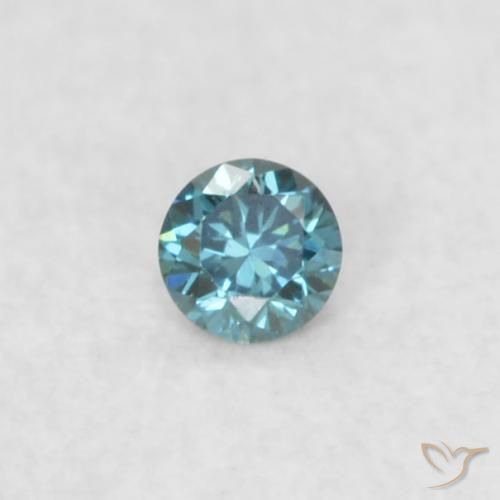 0.02ct طبيعي أزرق الماس, دائري, قليلا جدا, Photo A