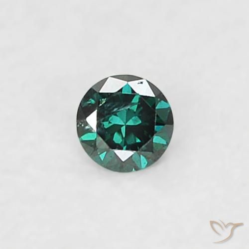 0.02ct طبيعي أخضر الماس, دائري, SI