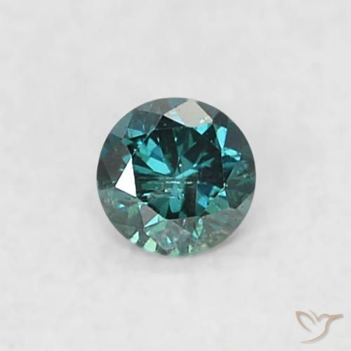 0.03ct طبيعي أزرق الماس, دائري, SI