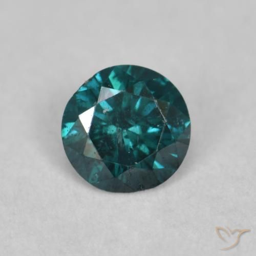 0.12ct طبيعي أخضر الماس, دائري, SI