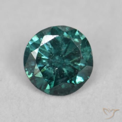 0.08ct طبيعي أخضر الماس, دائري, VVS-VS