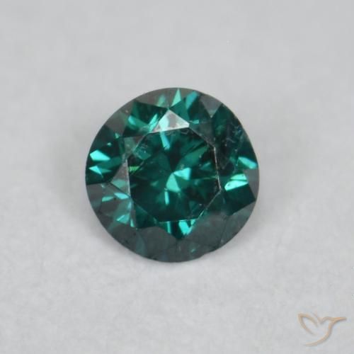 0.04ct طبيعي أخضر الماس, دائري, VVS-VS