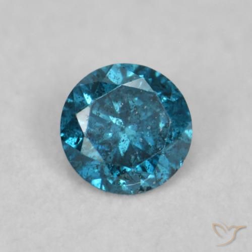 0.07ct طبيعي أزرق الماس, دائري, SI