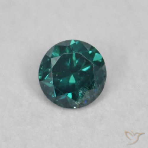 0.04ct طبيعي أخضر الماس, دائري, SI
