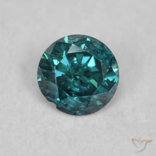 0.06ct طبيعي أخضر الماس, دائري, SI