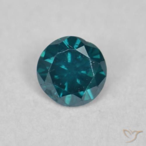 0.05ct طبيعي أزرق الماس, دائري, SI
