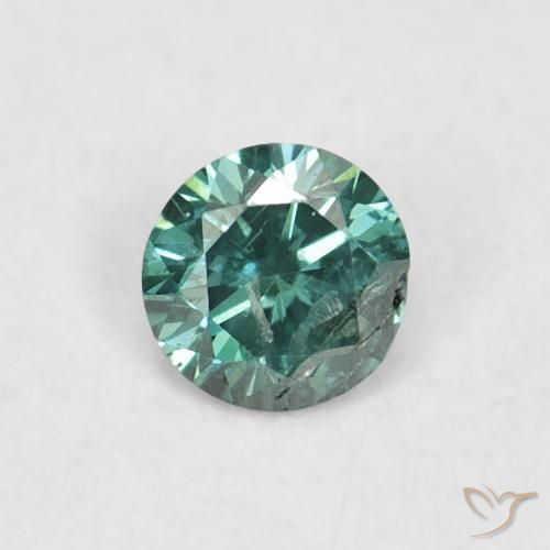 0.06ct طبيعي أخضر الماس, دائري, VVS-VS
