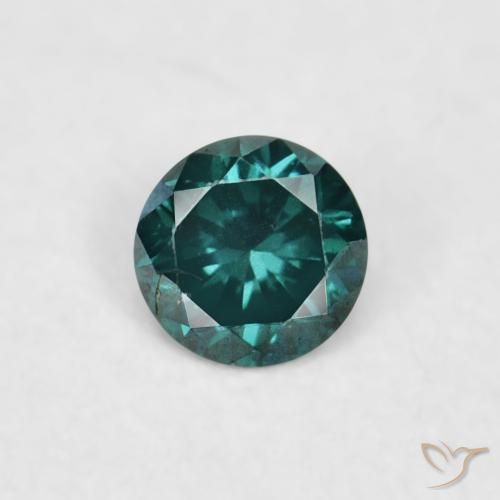 0.04ct طبيعي أخضر الماس, دائري, VVS-VS