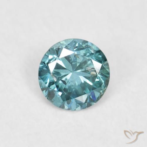 0.06ct طبيعي أزرق الماس, دائري, VVS-VS