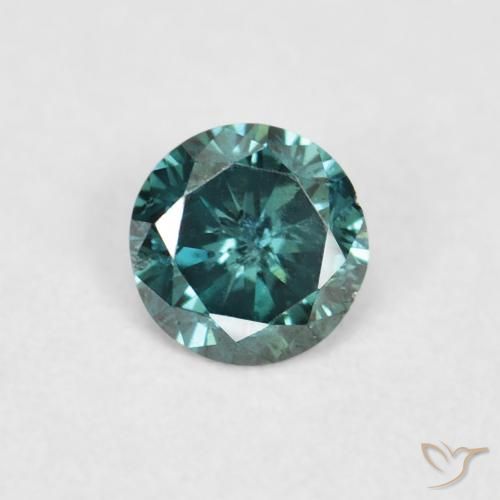 0.09ct طبيعي أخضر الماس, دائري, VVS-VS