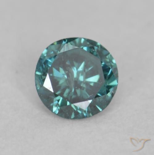 0.09ct طبيعي أخضر الماس, دائري, VVS-VS